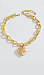 Heart Shaped Metal Necklace