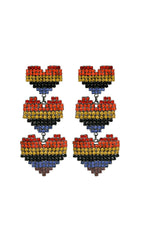 Heart Dangle Drop Earrings