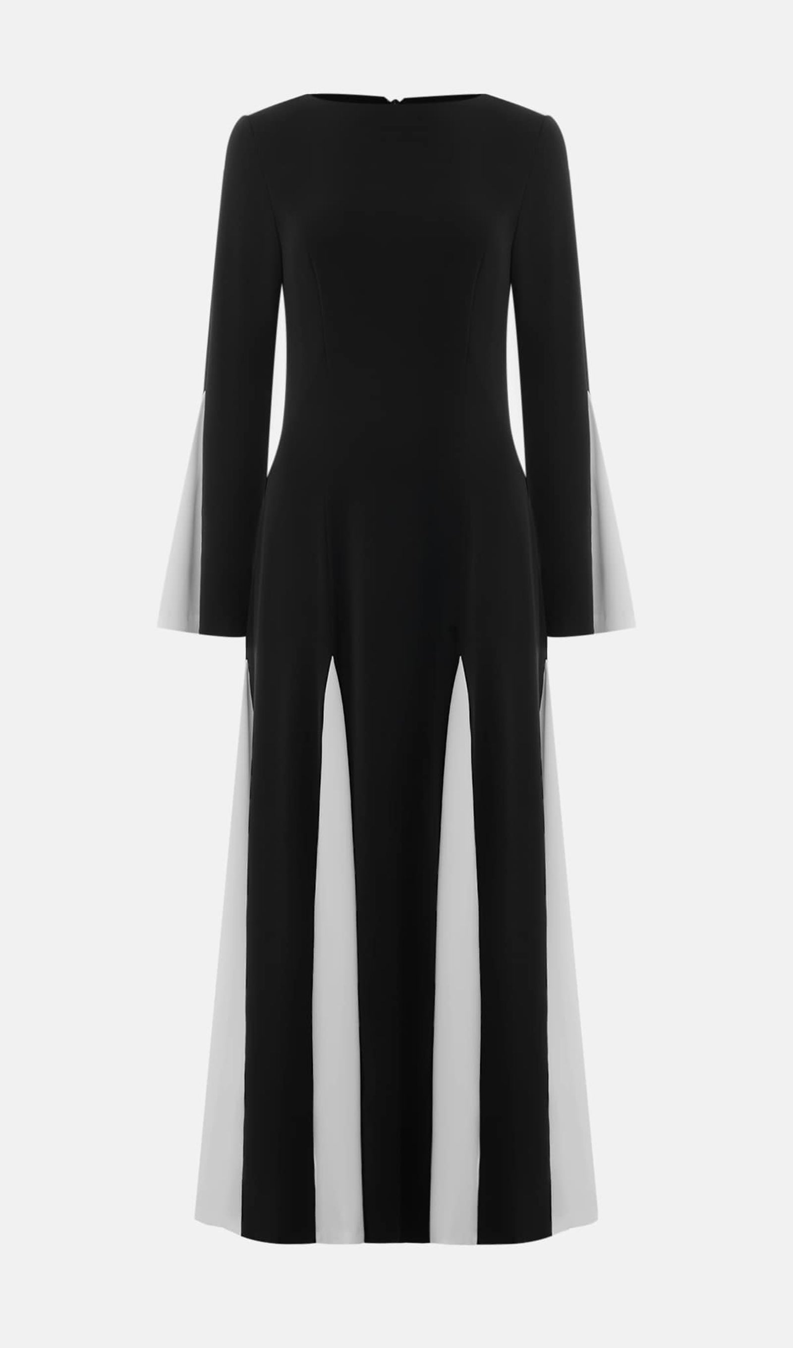 Knitted Triangular Inserts Maxi Dress