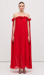 Off Shoulder Draped Maxi Dress