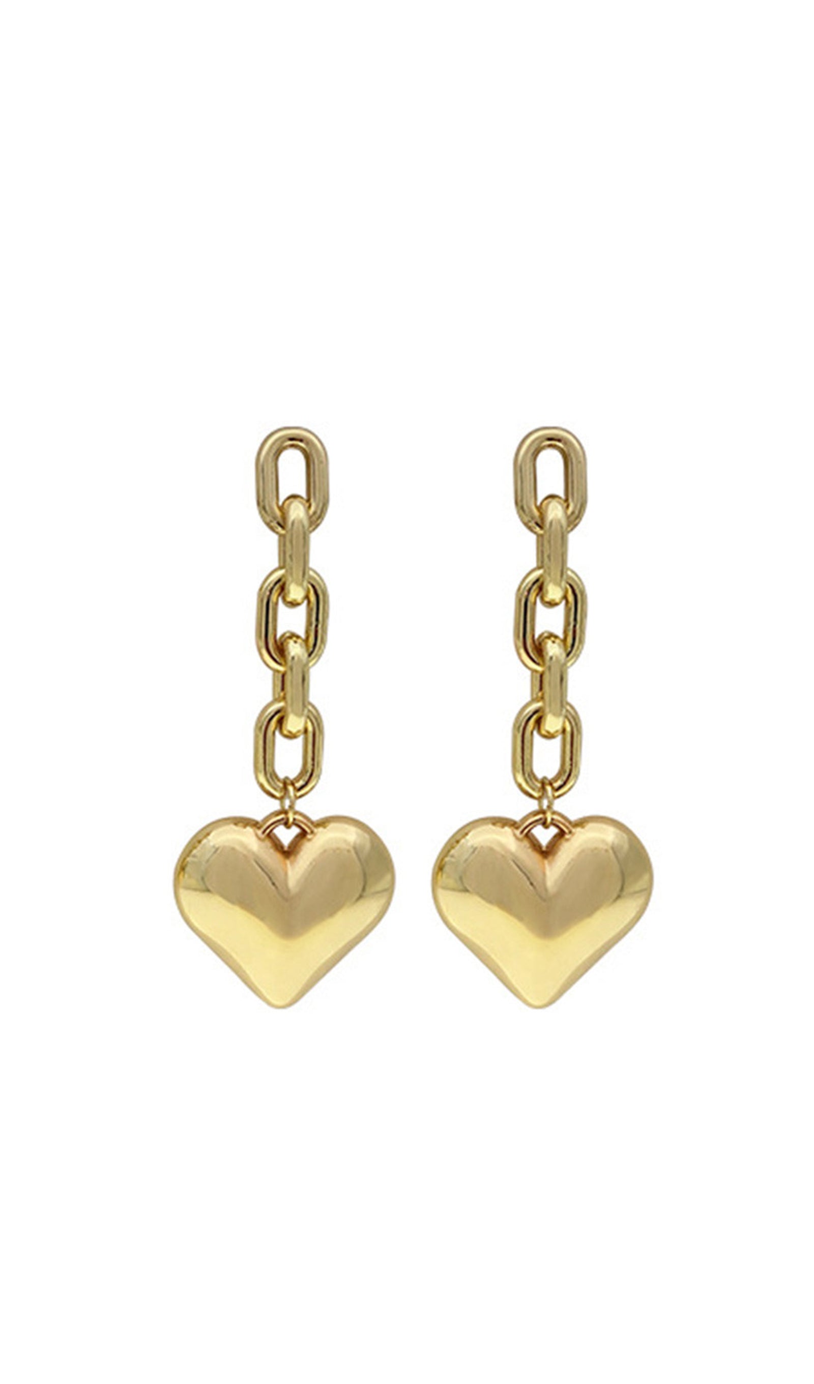 Chain Heart Dangle Drop Earrings