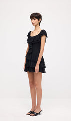 Sleeveless Ruffled Tiered Mini Dress