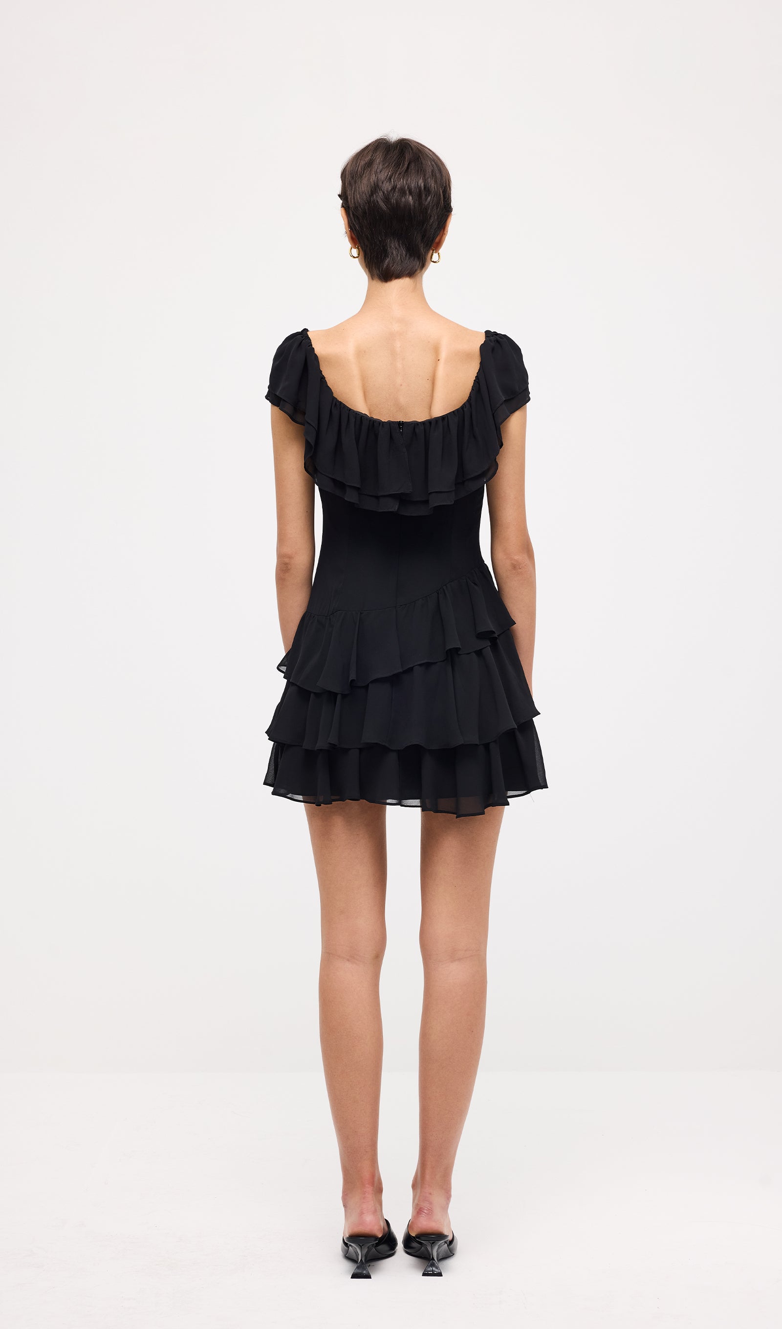 Sleeveless Ruffled Tiered Mini Dress