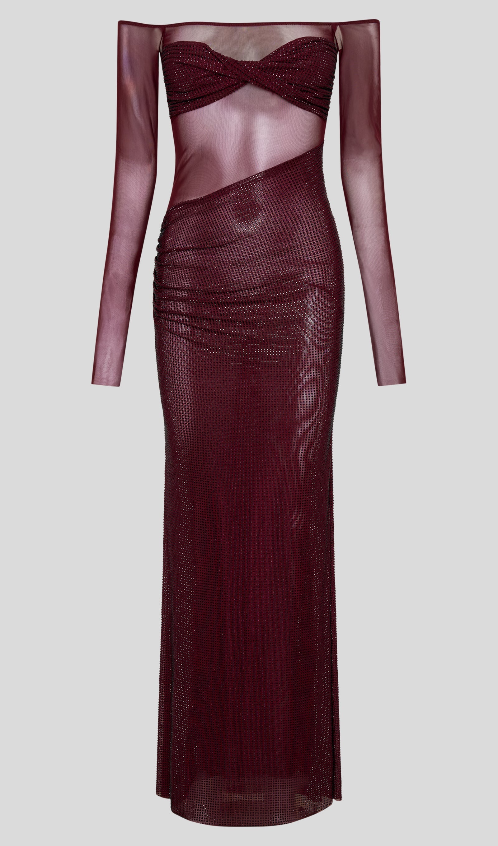 Diamante Off Shoulder Maxi Dress