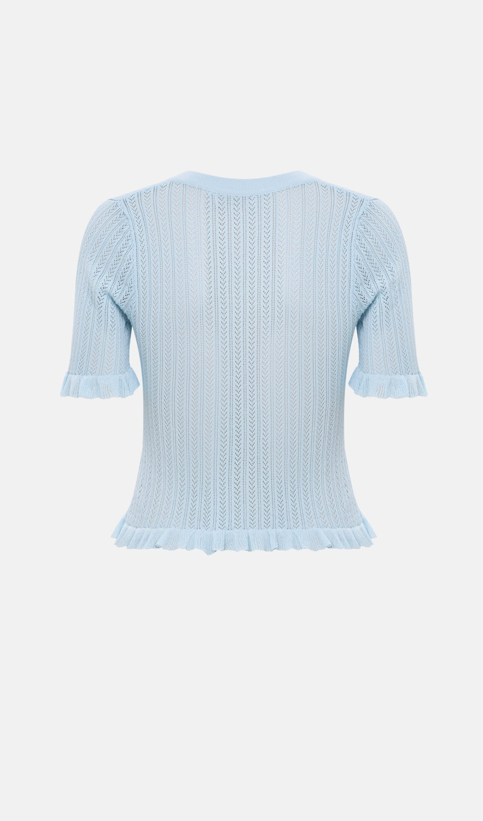 Openwork Jersey Maxi Skirt Sets In Baby Blue