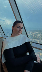 Asymmetrical Draped Shoulder Pleat Maxi Dress In Black