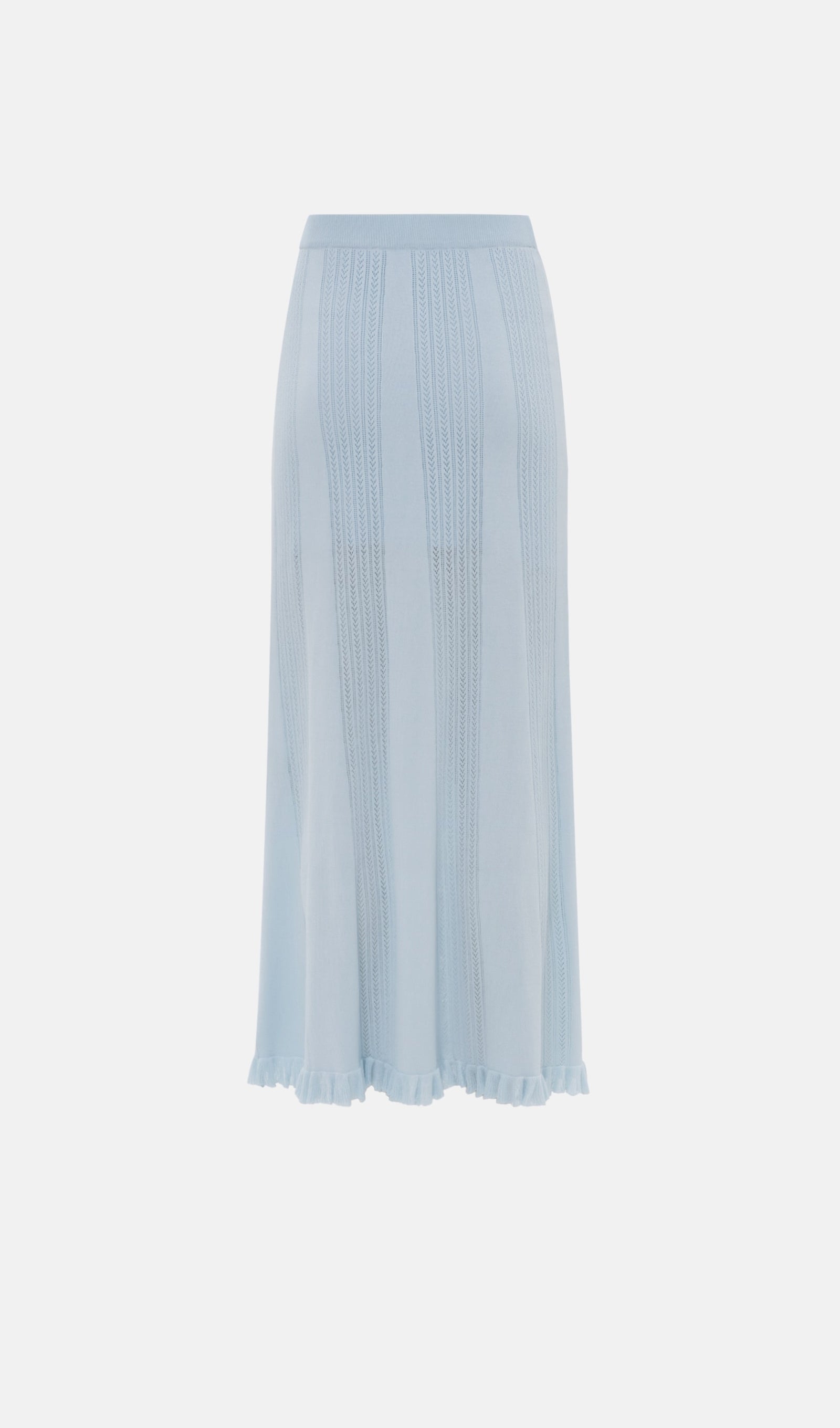 Openwork Jersey Maxi Skirt Sets In Baby Blue