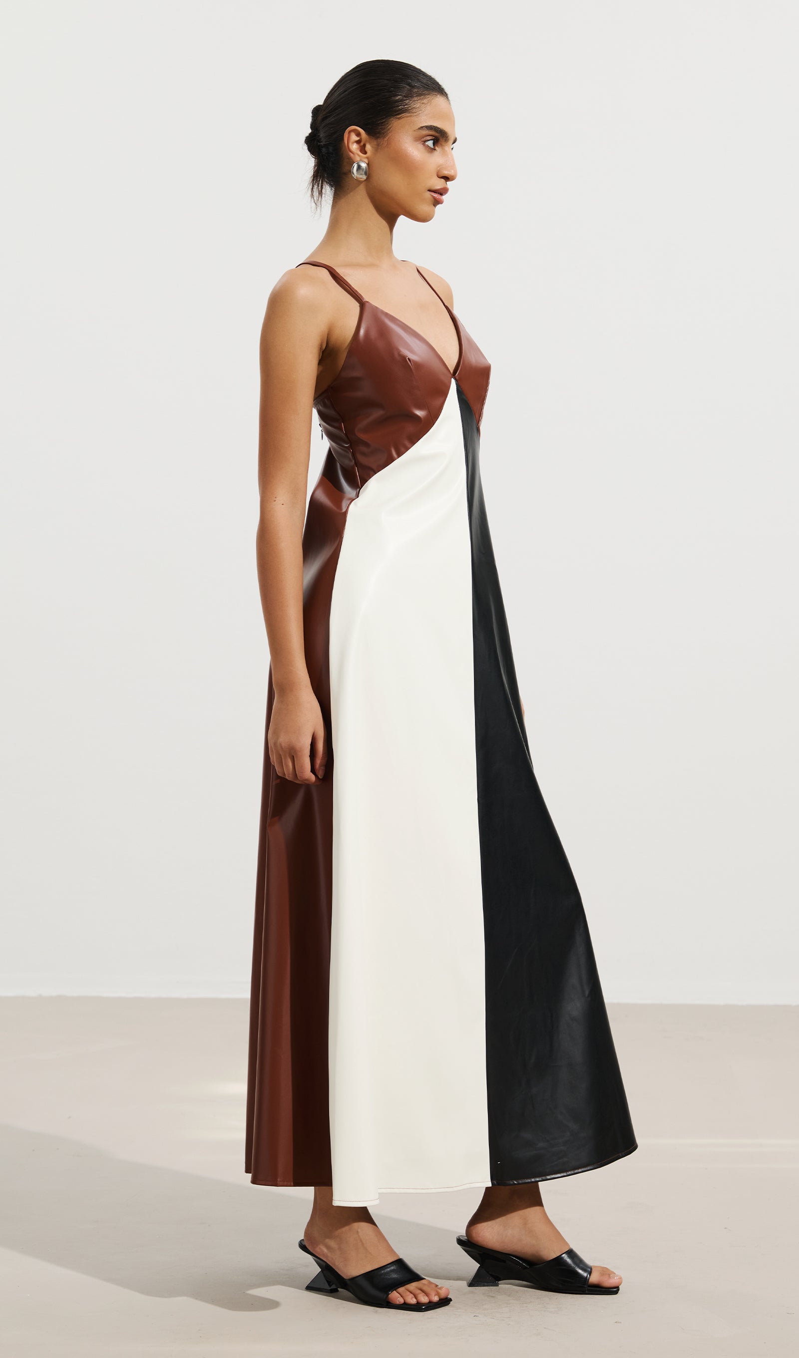 Sleeveless Leather Midi Dress