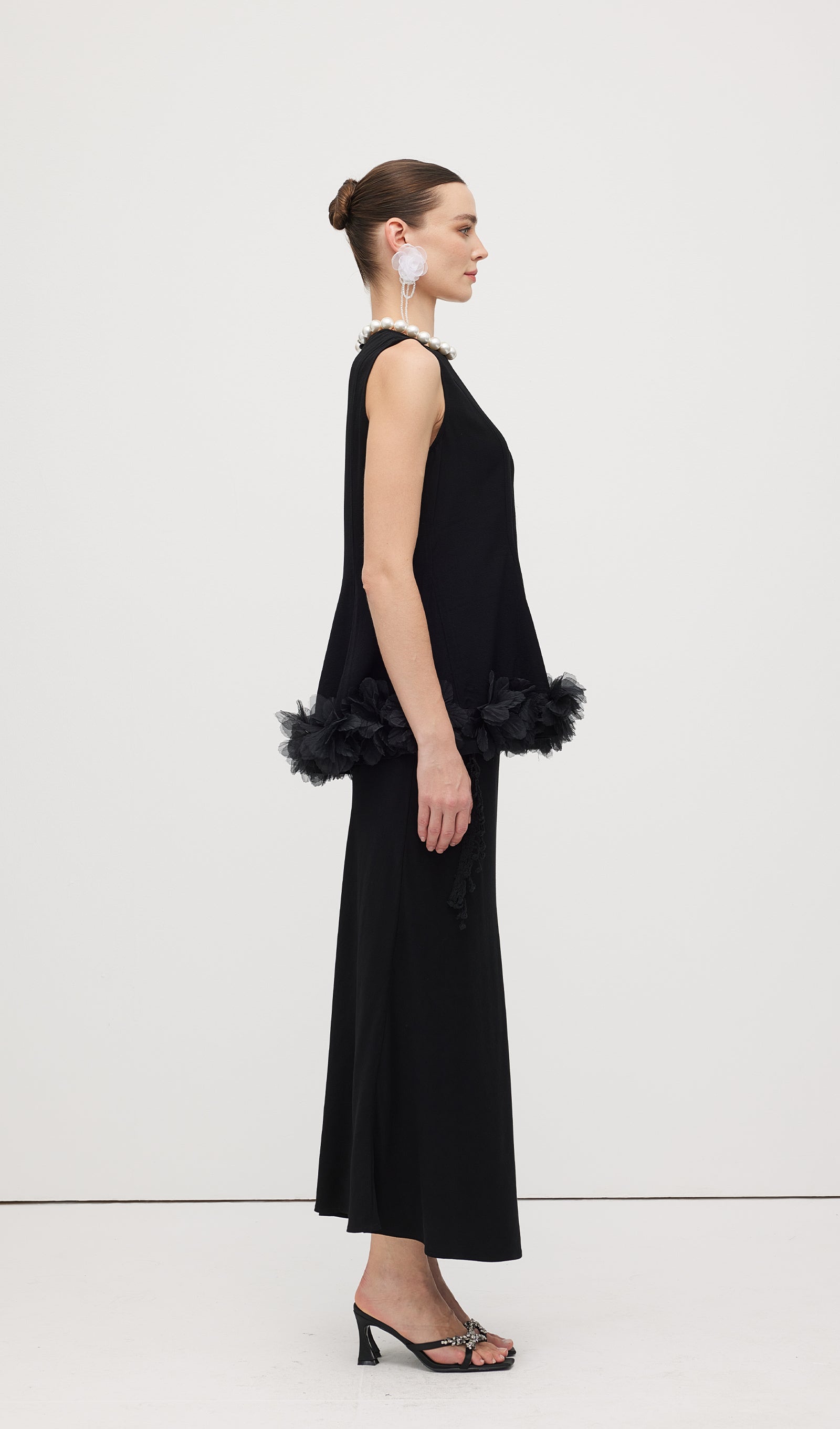 Sleeveless Ruffle Maxi Dress Sets