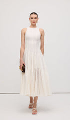 Semi Sheer Lace Sleeveless Maxi Dress