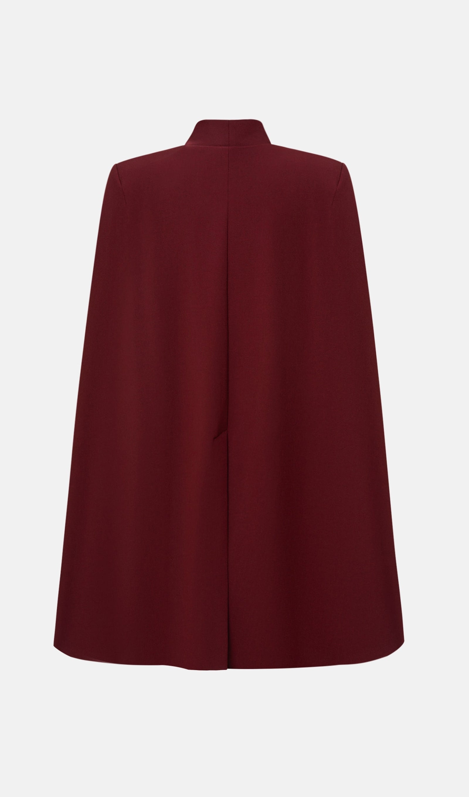 Mini Dress With Flared Sleeves In Claret