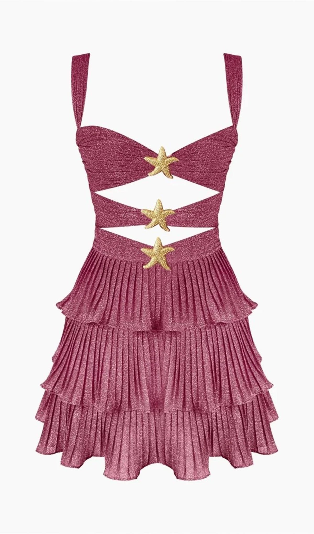 Hollow Out Sleeveless Mermaid Mini Dress