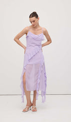 Ruffled Detail Maxi Dress