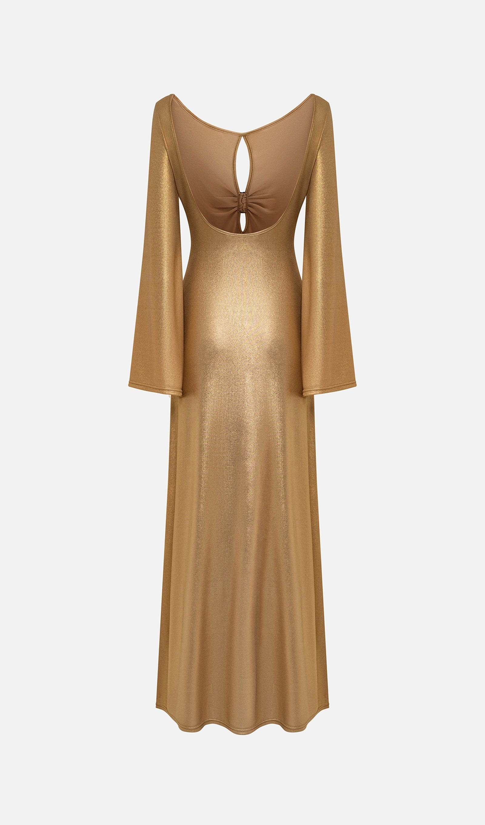Metallised Jersey Maxi Dress
