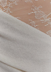 Lace Knit Mini Dress In Ivory