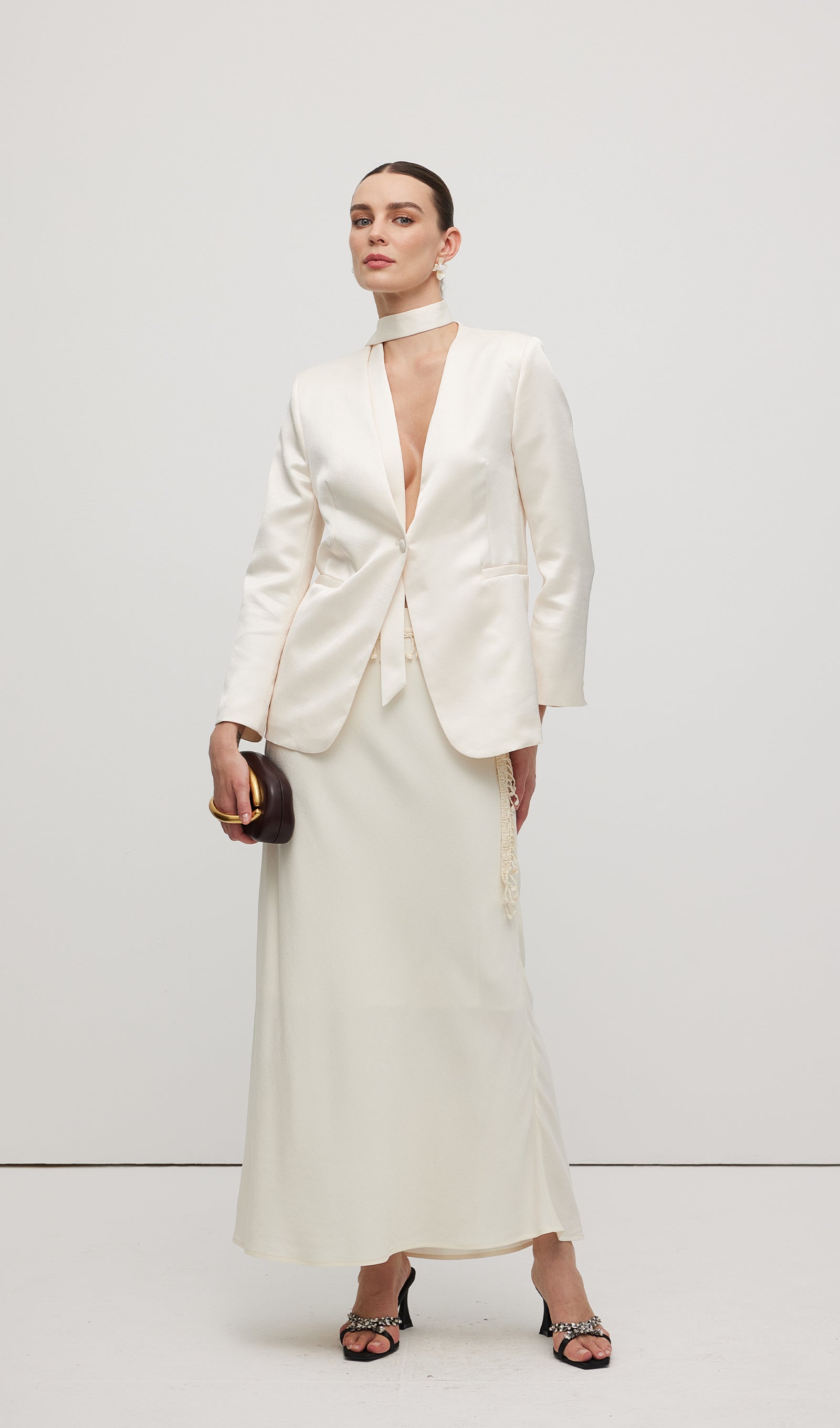 Braided Belted Maxi Skirt