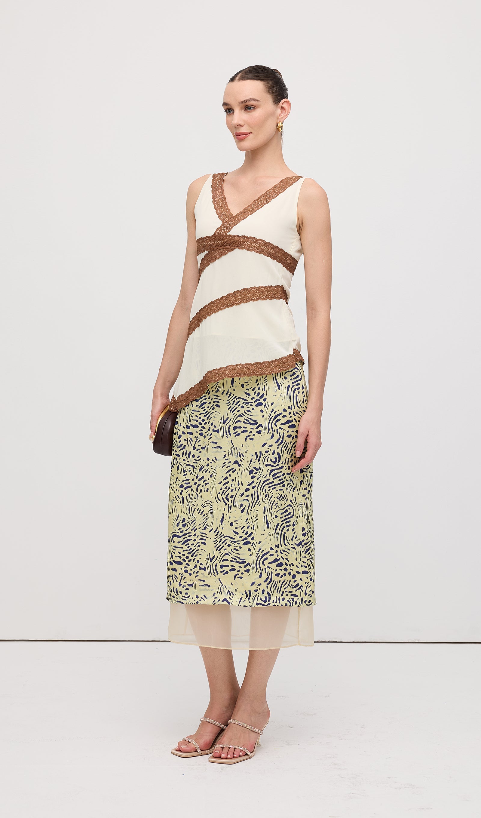 Leopard Printed Midi Skirt