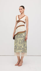 Leopard Printed Midi Skirt