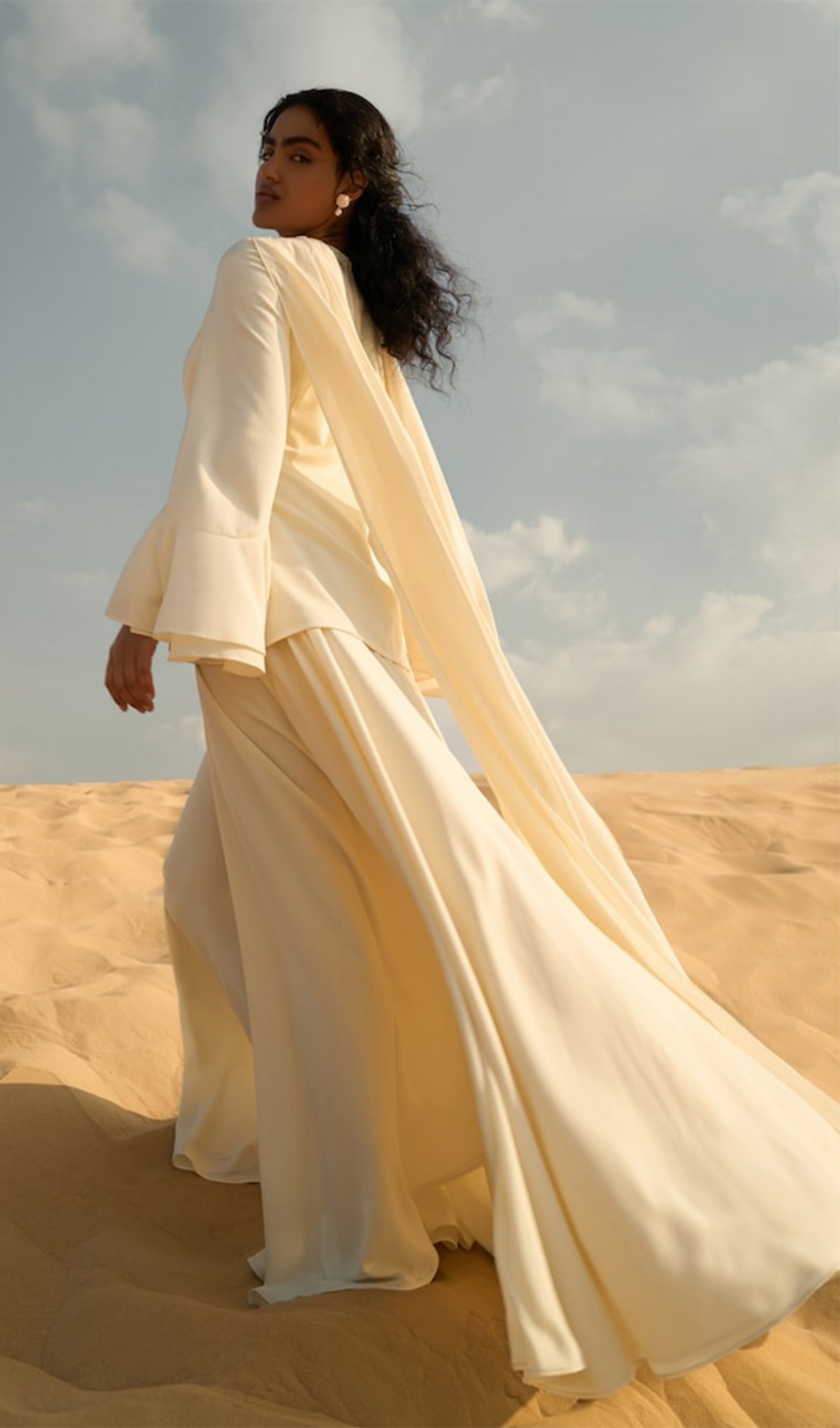 Asymmetrical Draped Bodice Ruffle Maxi Dress