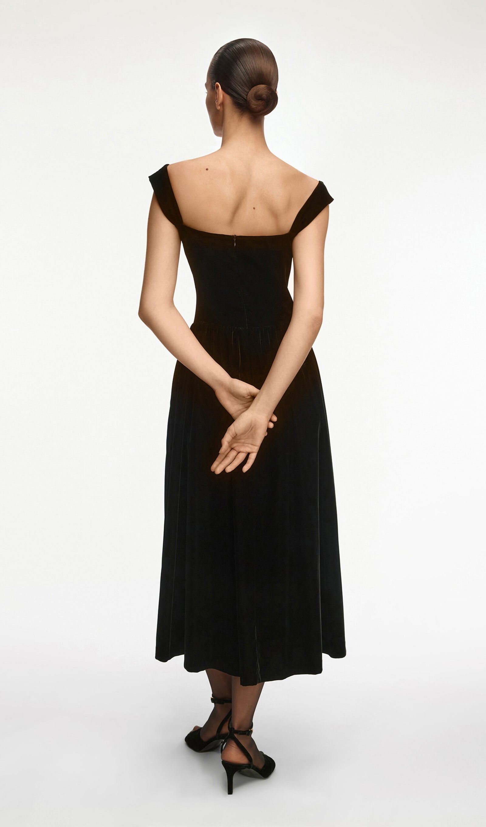 Black Velvet Evening Gown