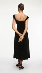 Black Velvet Evening Gown