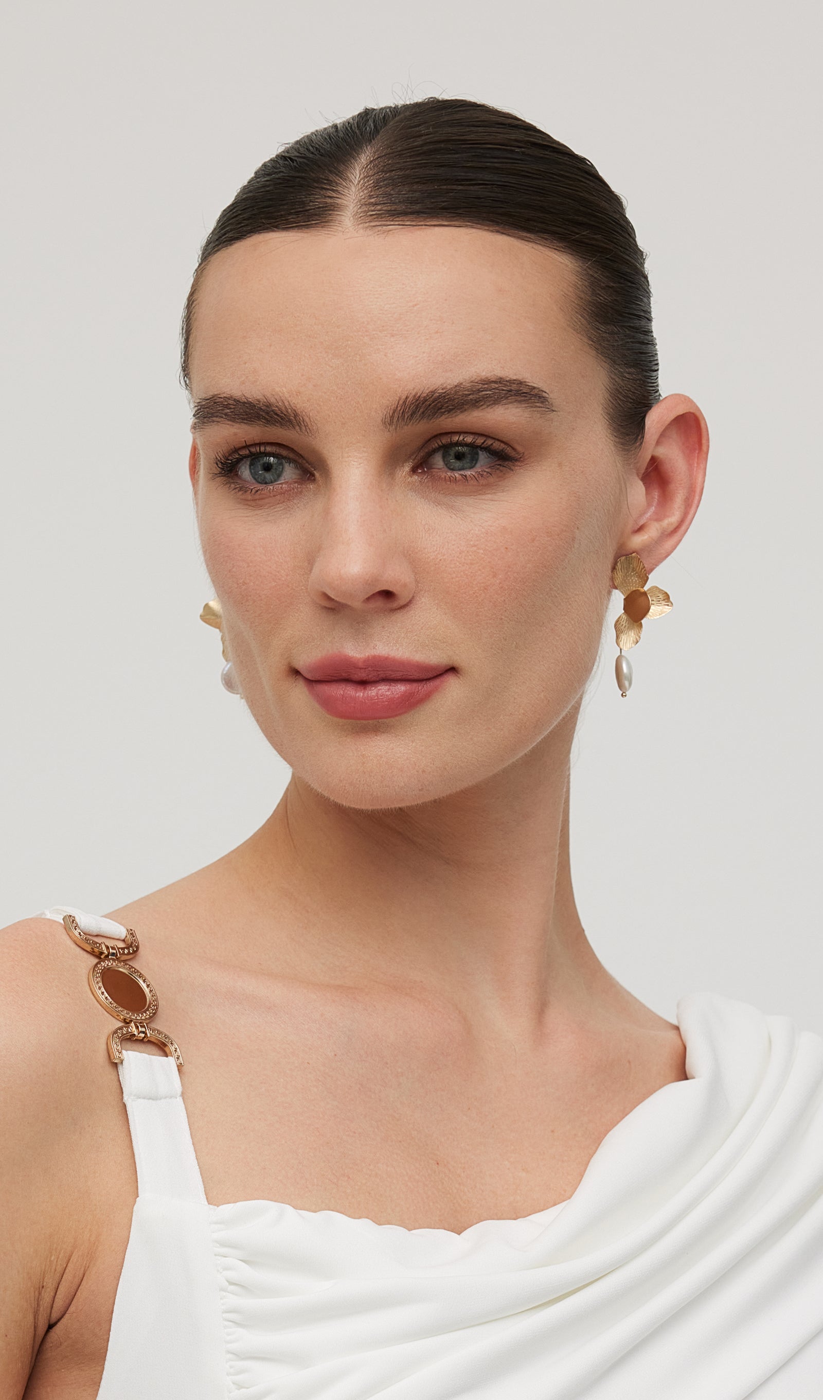 Gold Flower Earrings