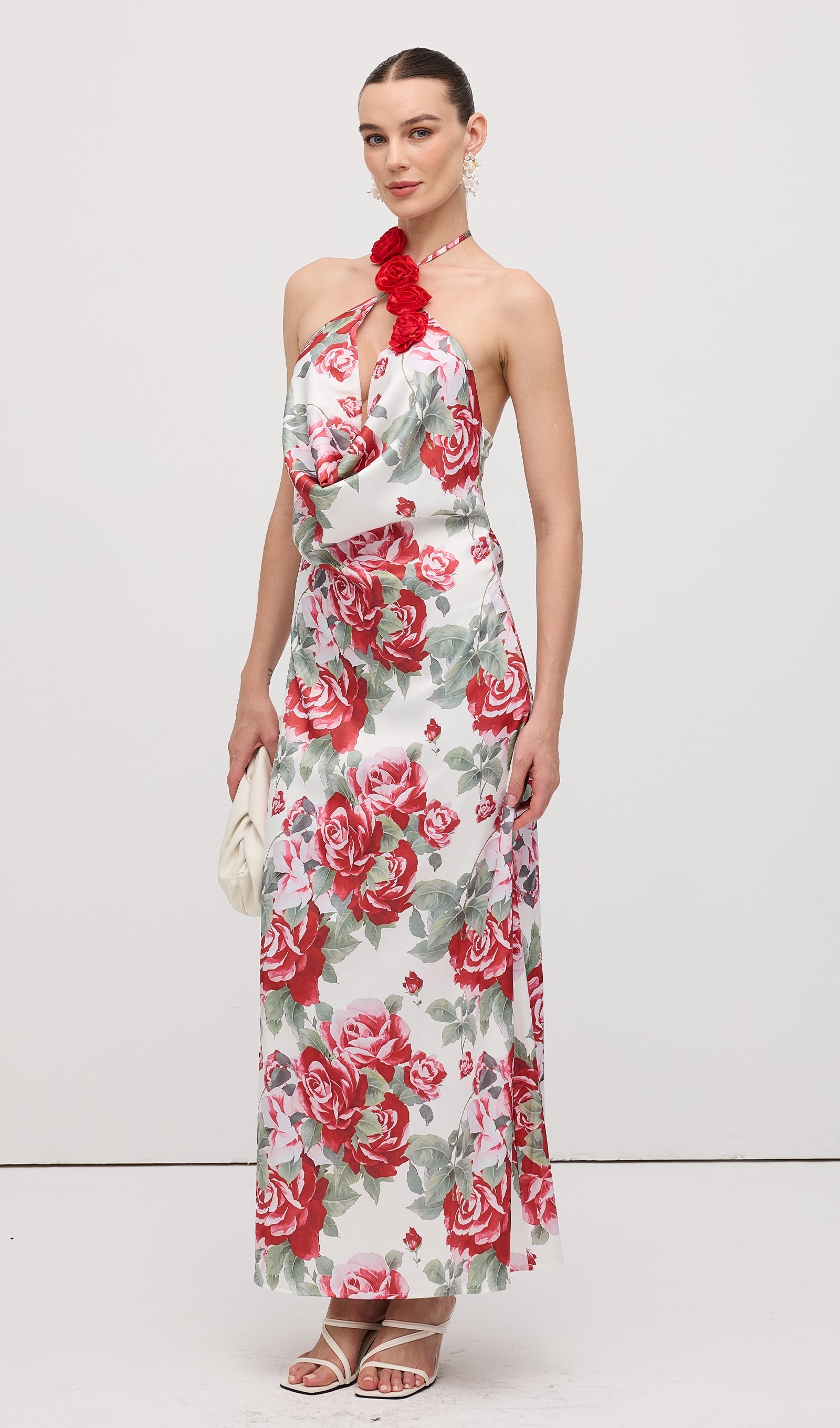 Cowl Neck Maxi Dress Floral