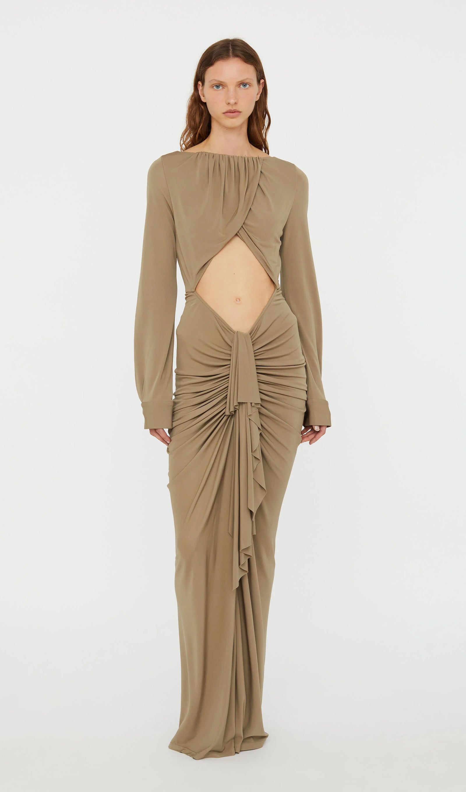 Drape Disconnect Maxi Dress
