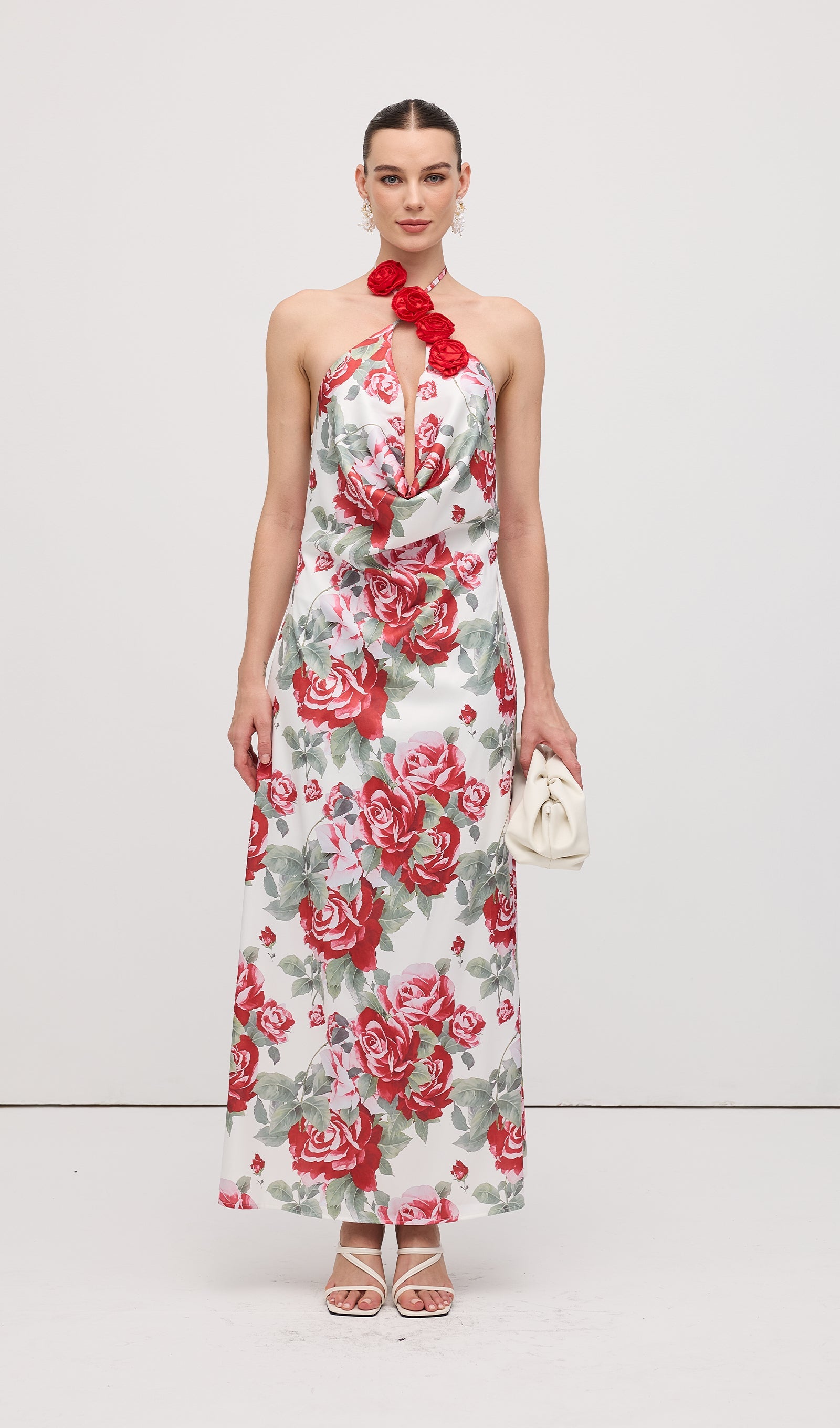 Cowl Neck Maxi Dress Floral