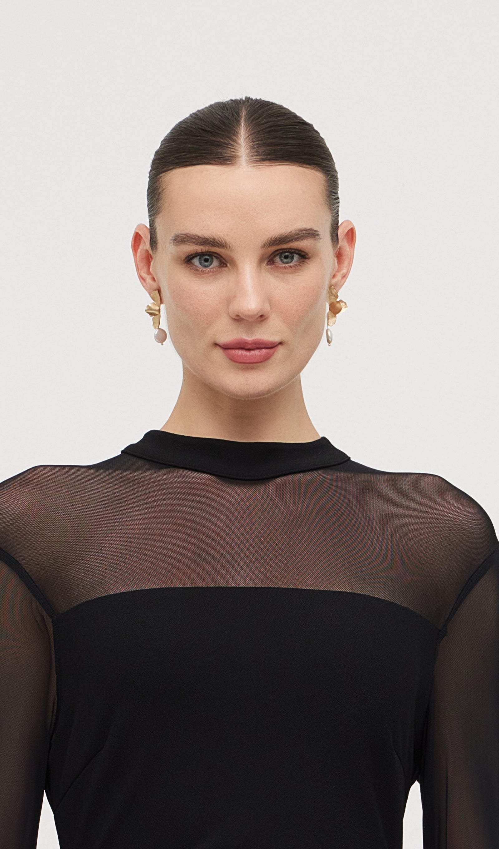 Gold Flower Earrings