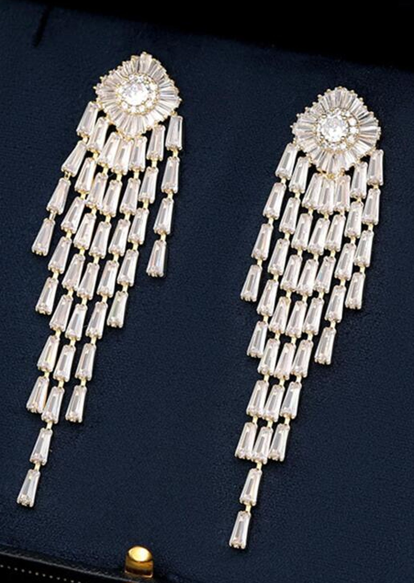 Crystal Tassel Earrings