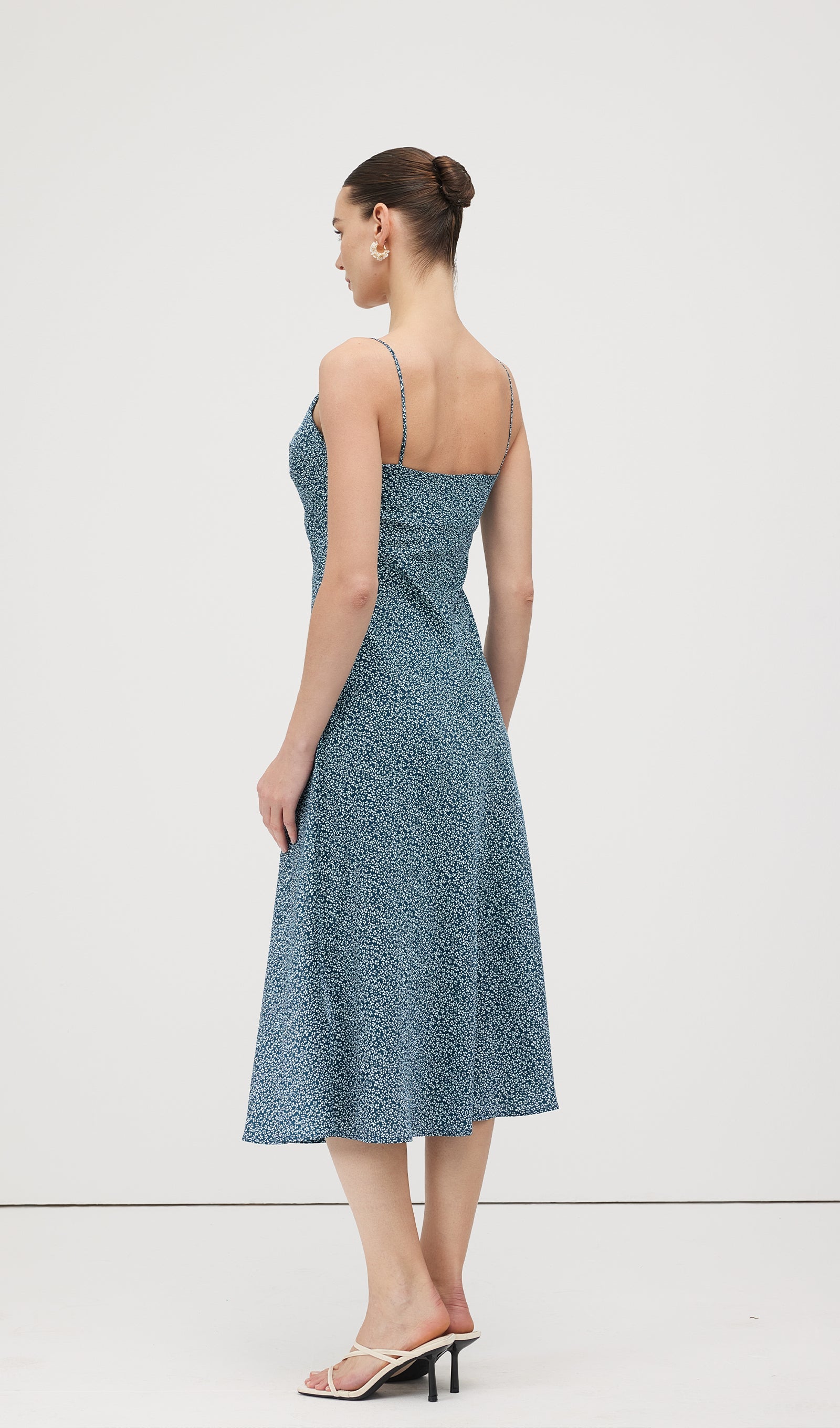 Polka Dot Print Midi Dress