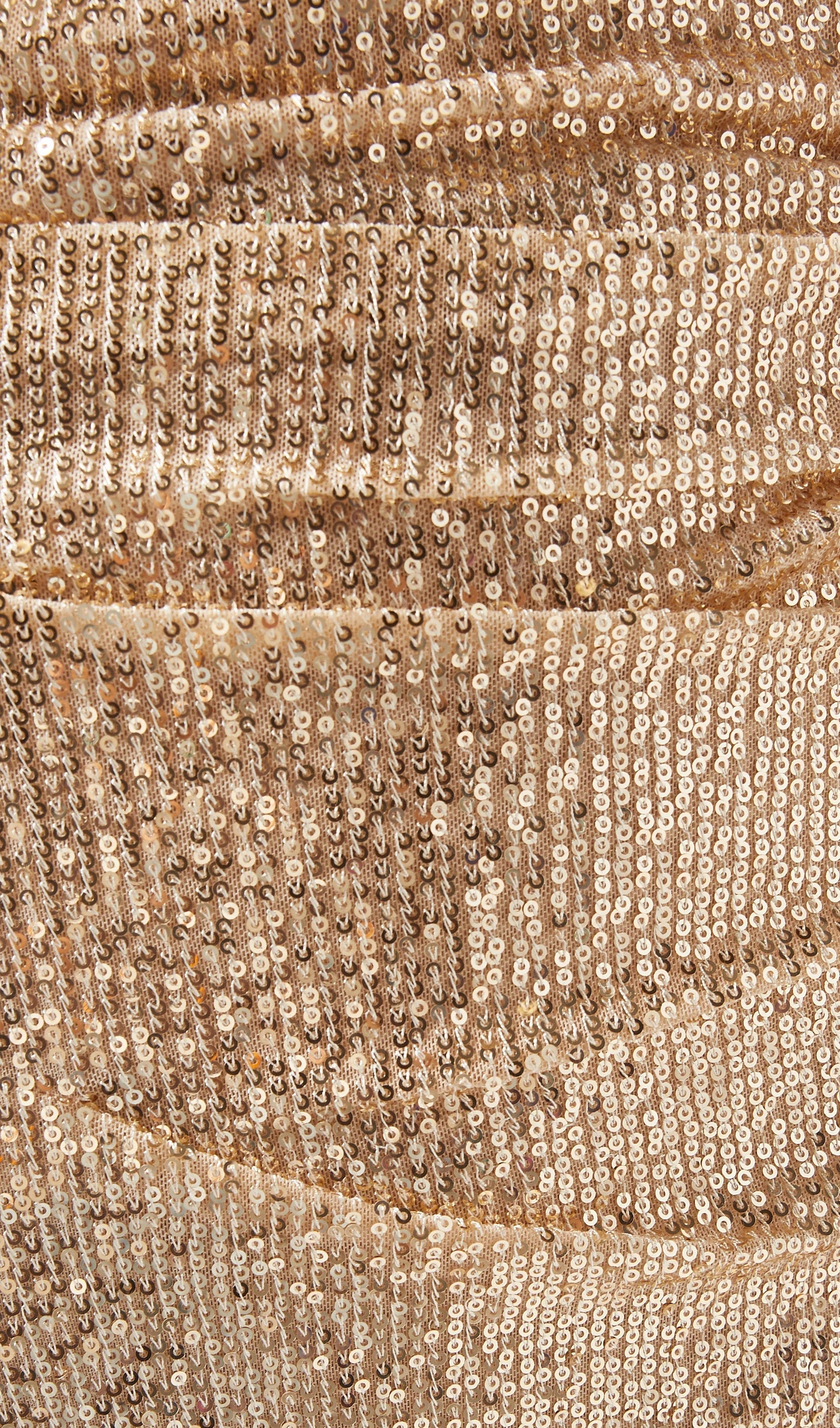 Off Shoulder Stretch Sequin Maxi Dress In Gold