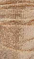 Off Shoulder Stretch Sequin Maxi Dress In Gold