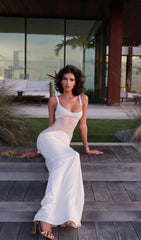 Sheer Knit Curve Maxi Dress