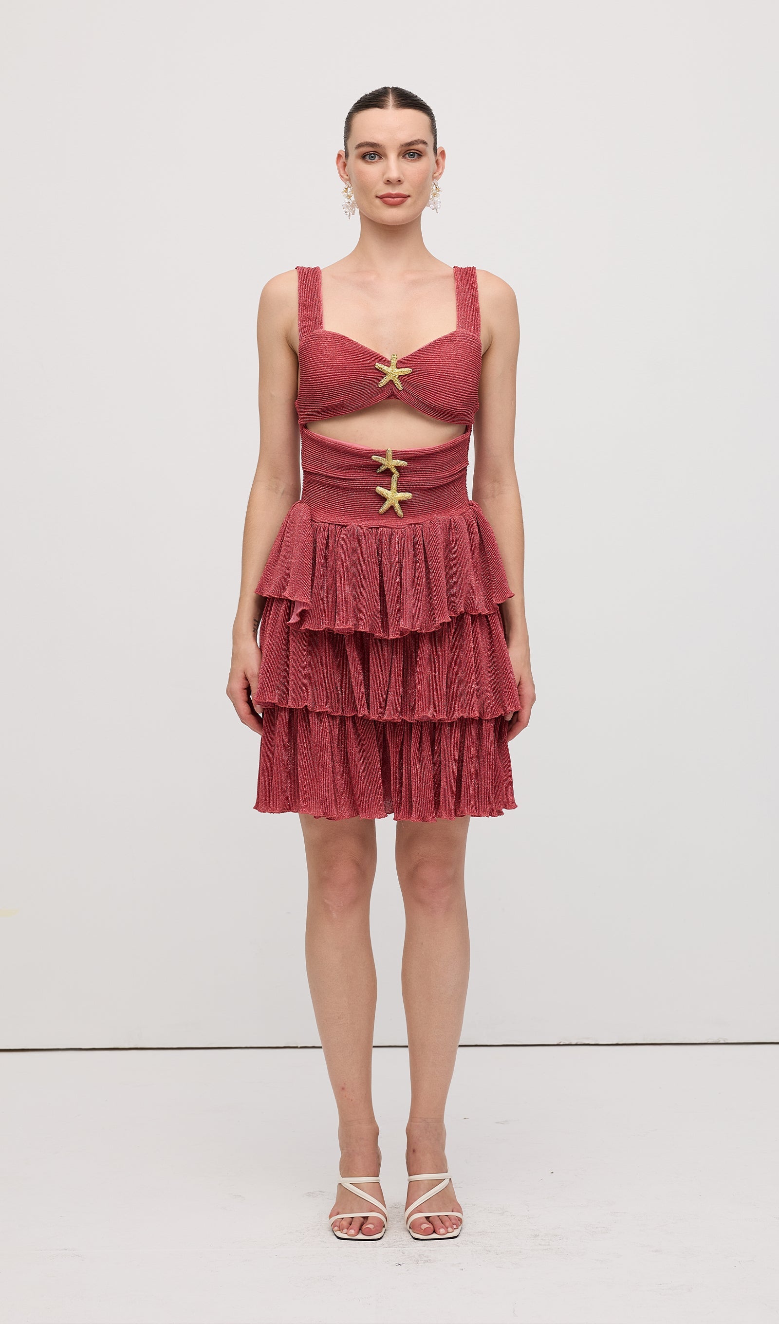 Hollow Out Sleeveless Mermaid Mini Dress