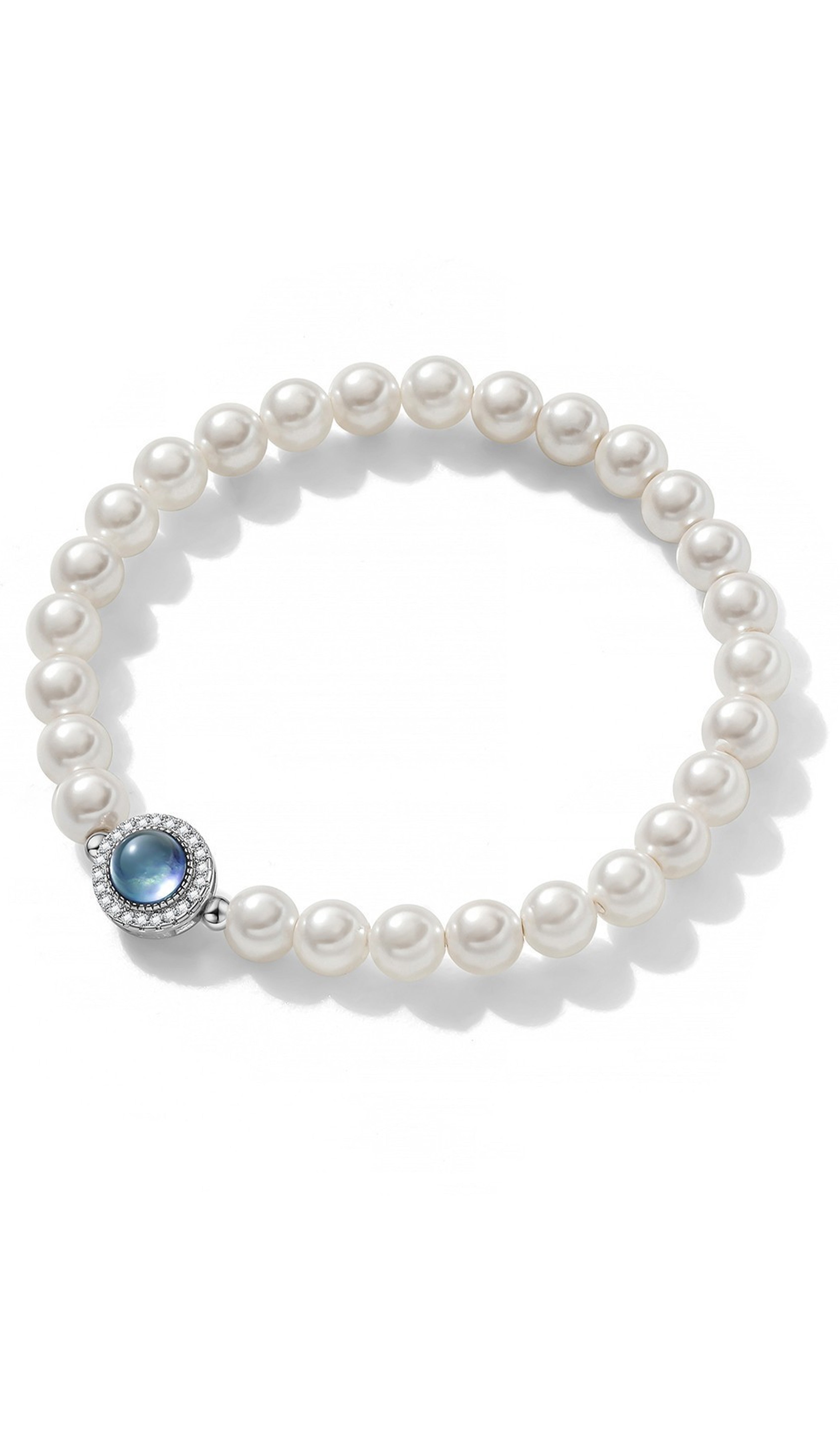 Natural Freshwater Pearl Aquamarine Bracelet