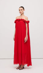 Off Shoulder Draped Maxi Dress