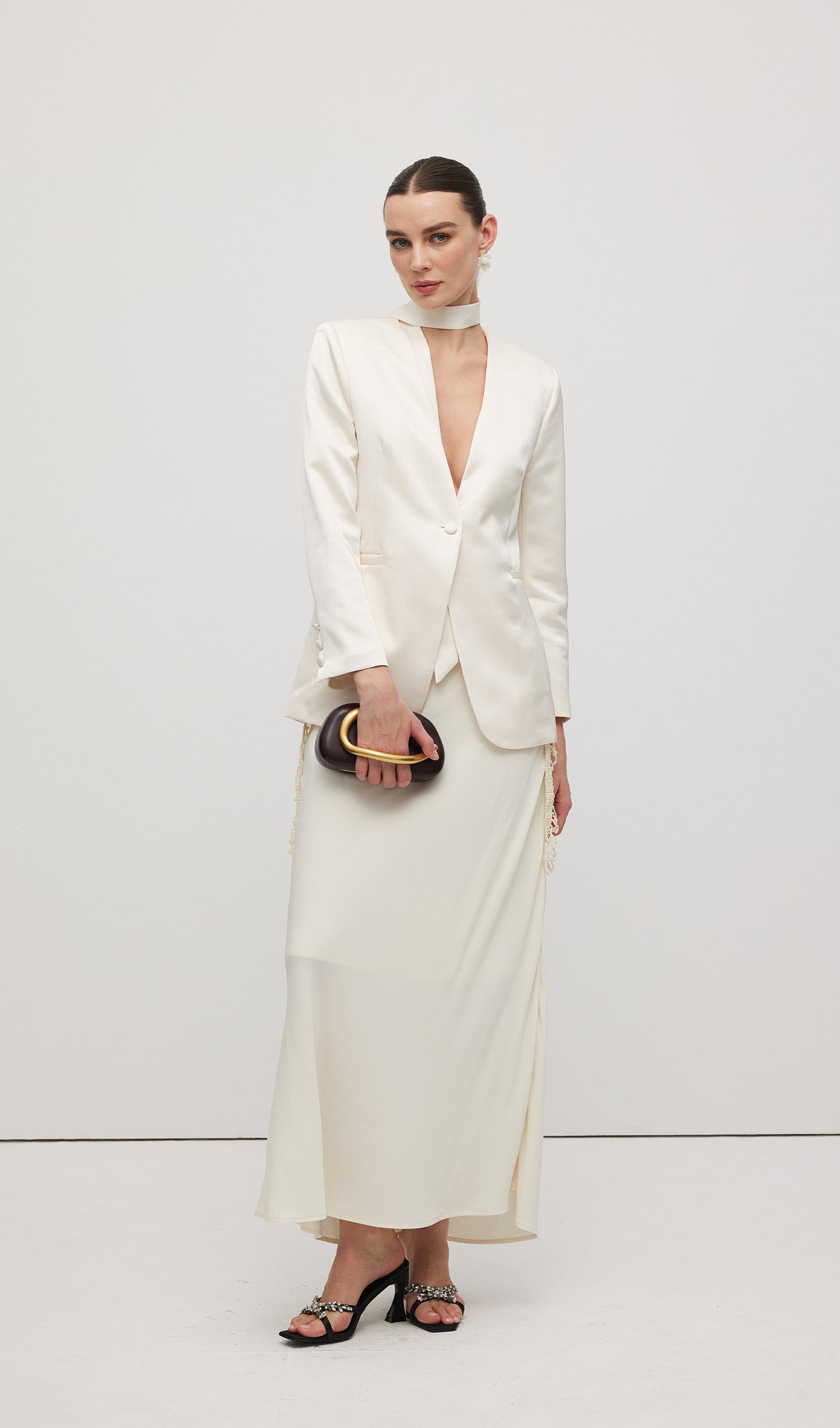 Braided Belted Maxi Skirt