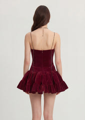 Sequined Velvet Sleeveless Mini Dress