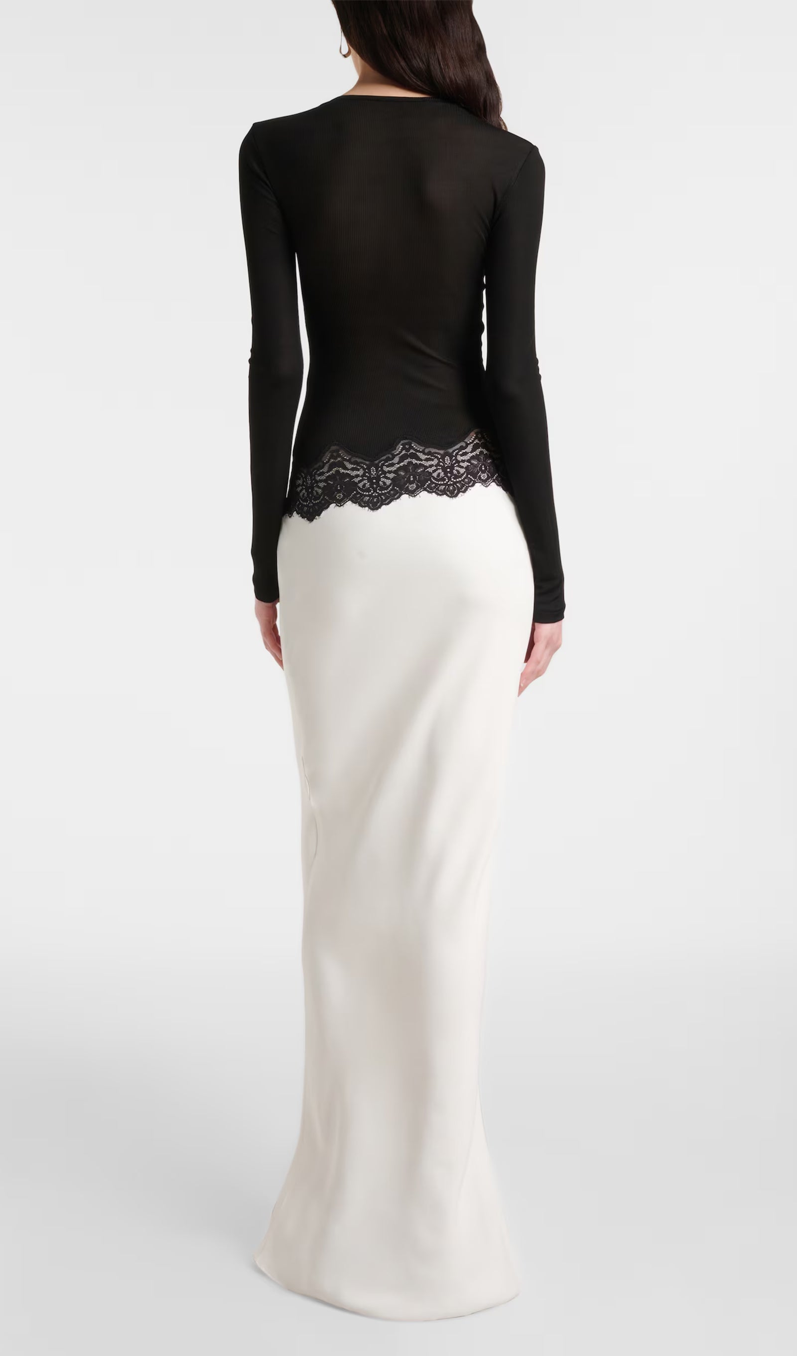 Open Twist Lace Maxi Dress