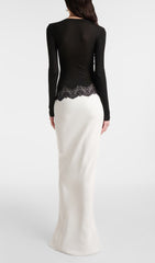 Open Twist Lace Maxi Dress