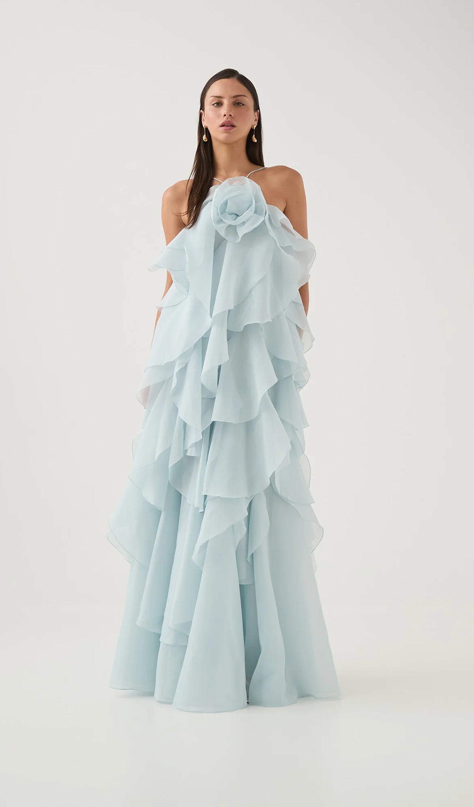 Halter Layered Maxi Dress