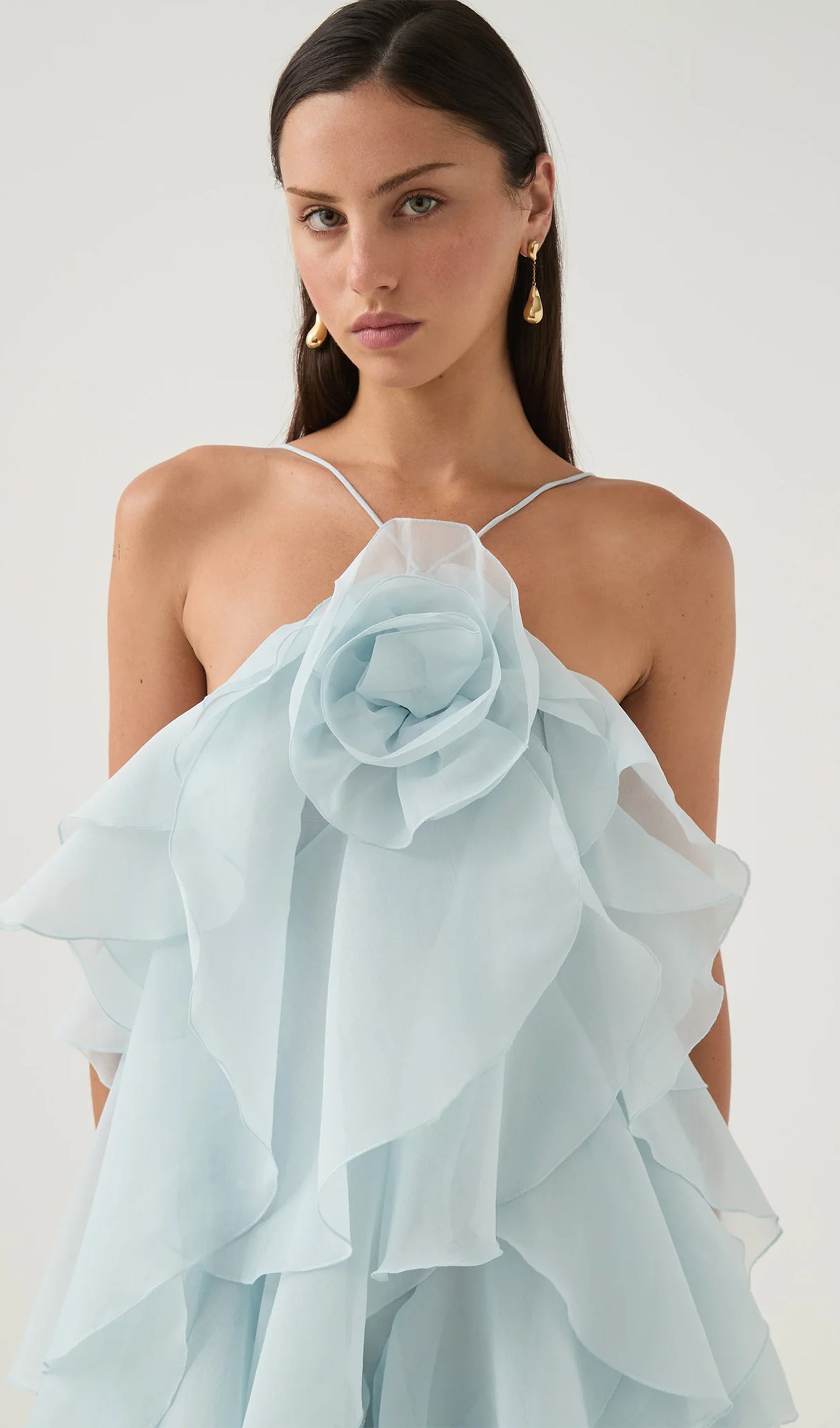 Halter Layered Maxi Dress