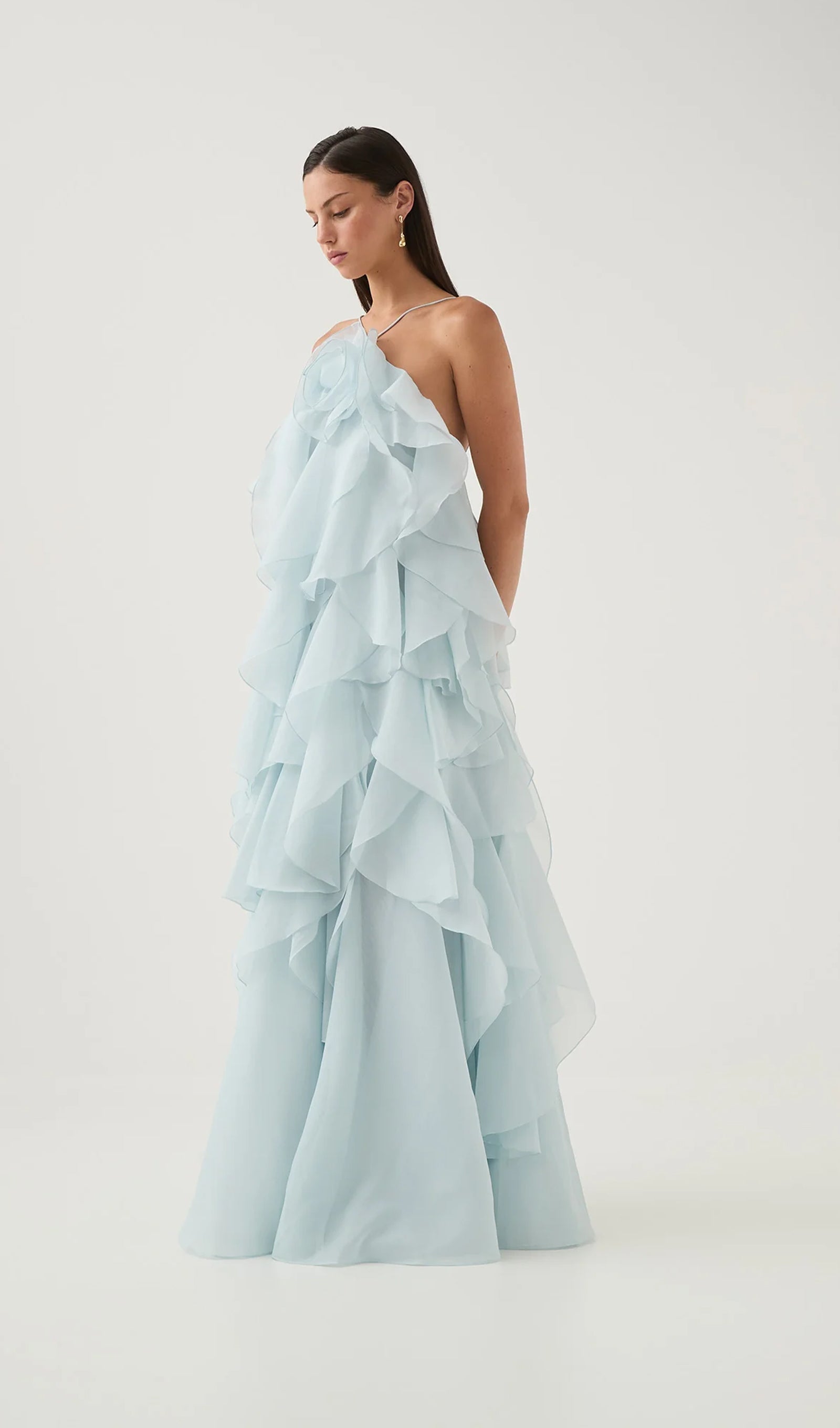 Halter Layered Maxi Dress