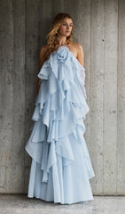 Halter Layered Maxi Dress