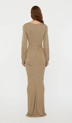 Drape Disconnect Maxi Dress