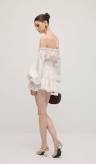 Lace Up Mini Dress Two Piece Set In Grid