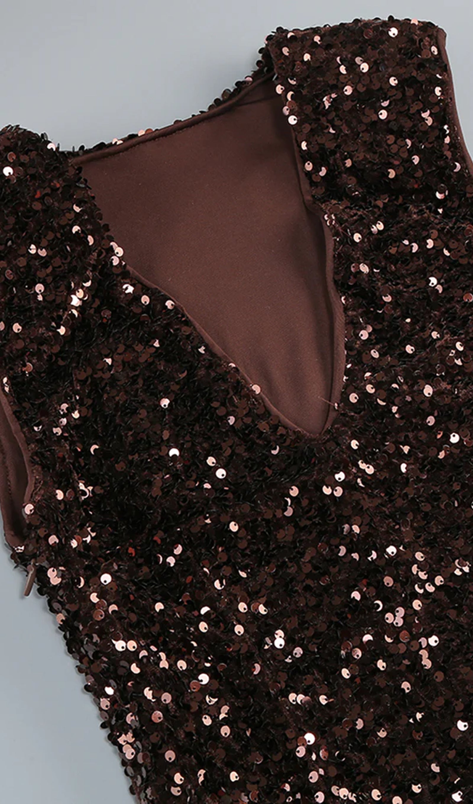 V Neck Sequin Embellished Midi Dress