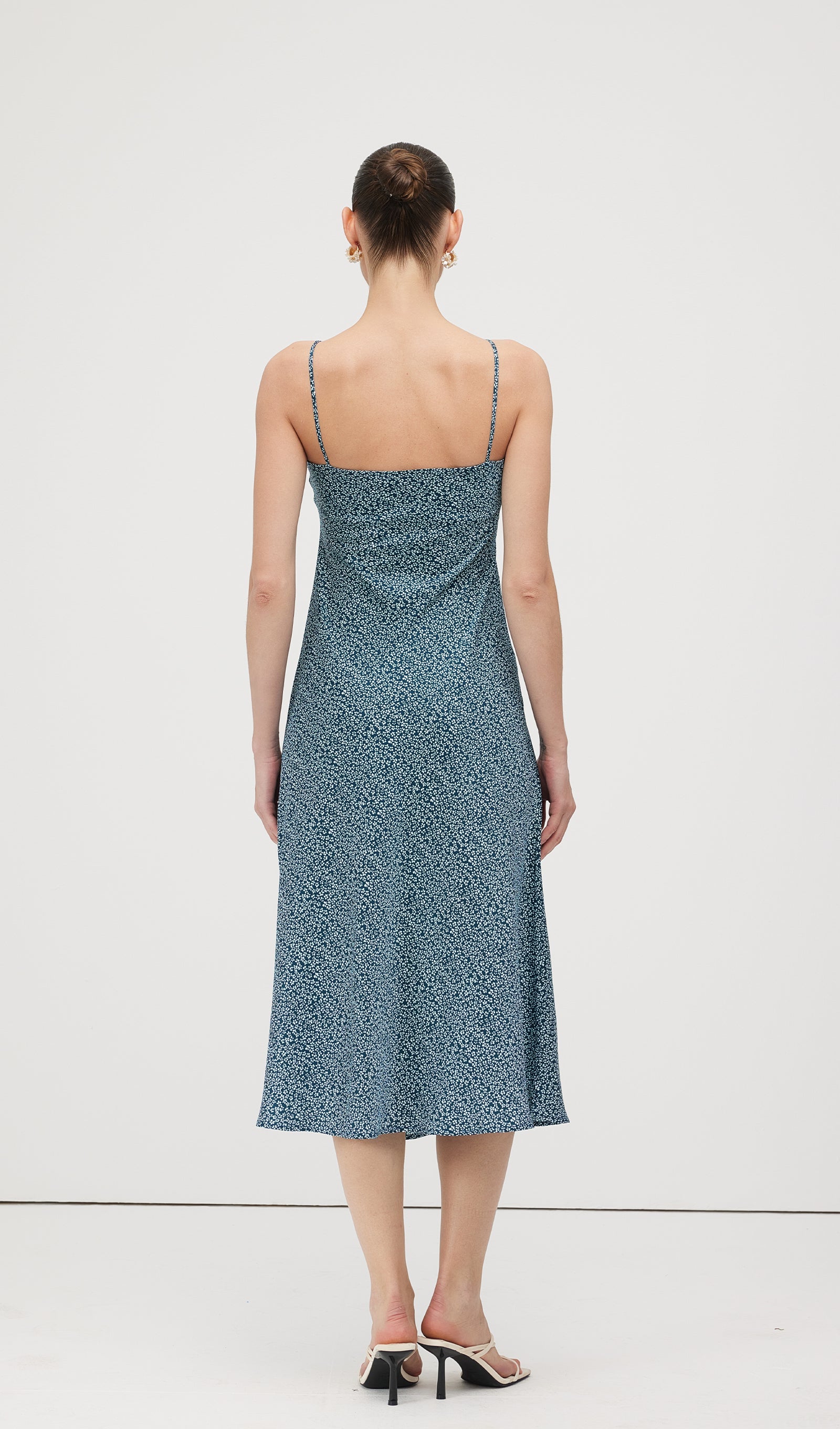 Polka Dot Print Midi Dress